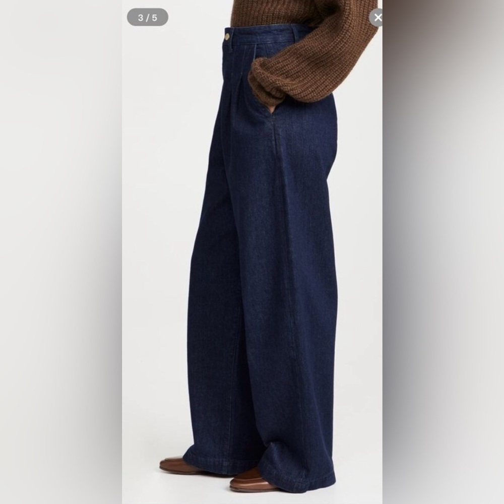 Triarchy High Waisted Pleated Trouser Jeans Pants Size 26 - Picture 3 of 14